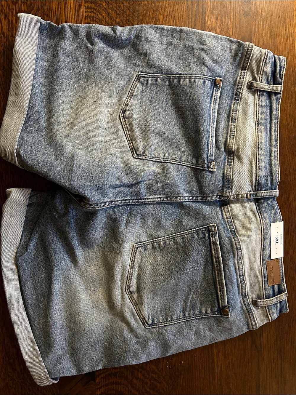 Judy Blue Medium Blue High Waist Denim Shorts - Picture 3 of 4